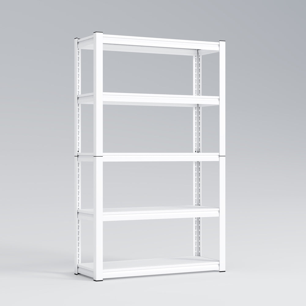 5-Tier Boltless Steel Shelving Unit - W1000 x D350 x H1600mm - Adjustable Storage Rack with Split Post Design (100kg Load)