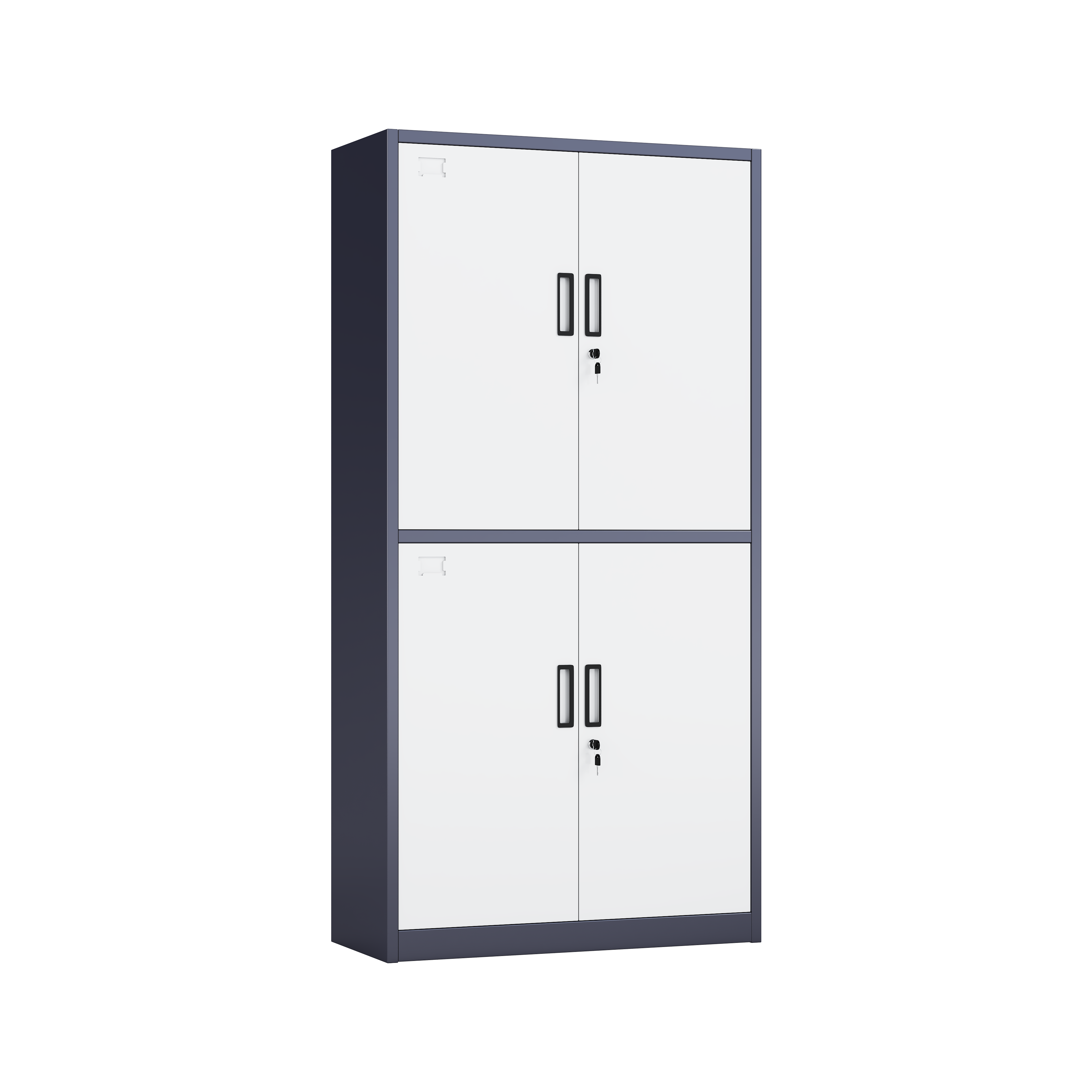 Two-Tier Double-Door Metal Cabinet for Secure Archival Storage