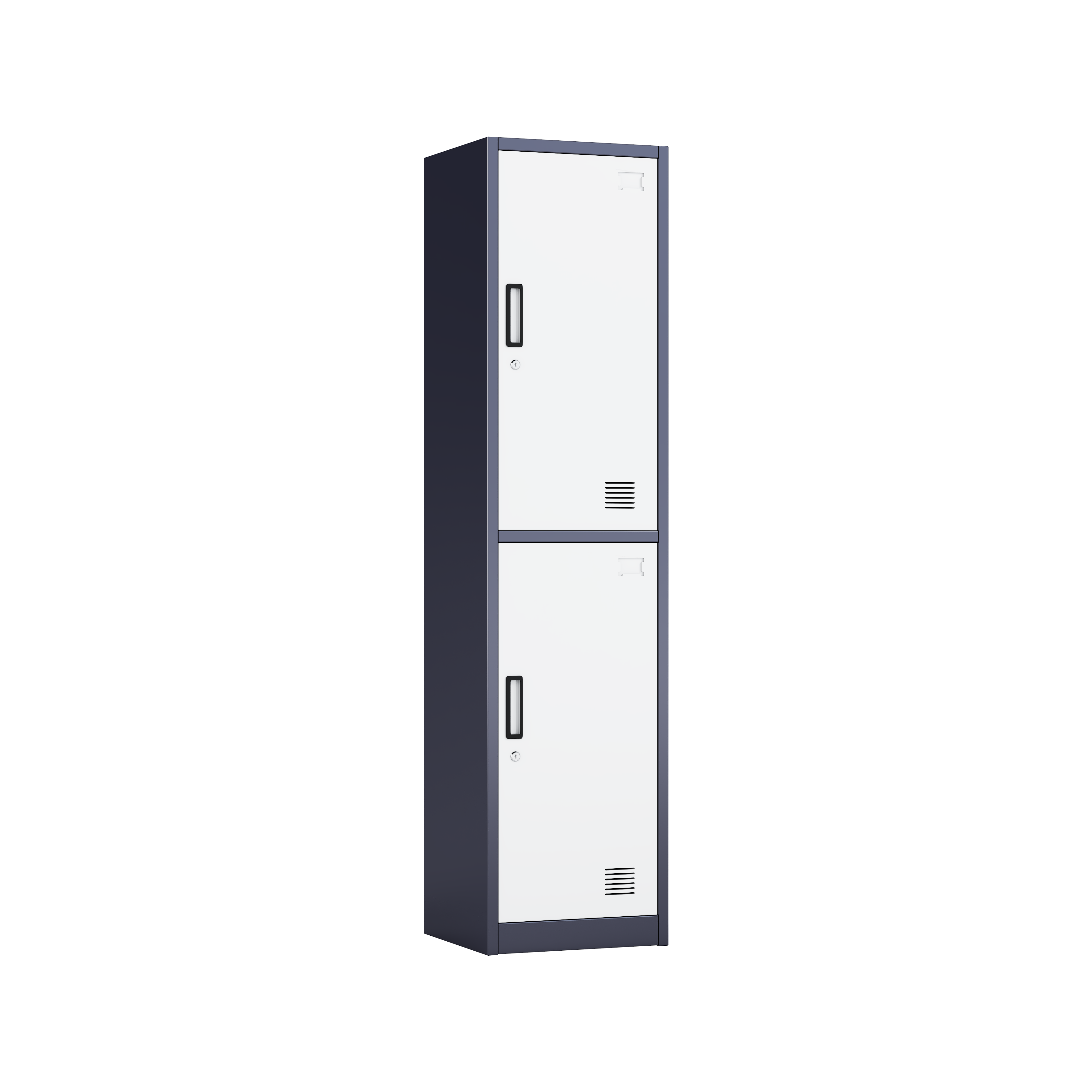2-Tier Metal Steel Locker Cabinet with Individual Locks