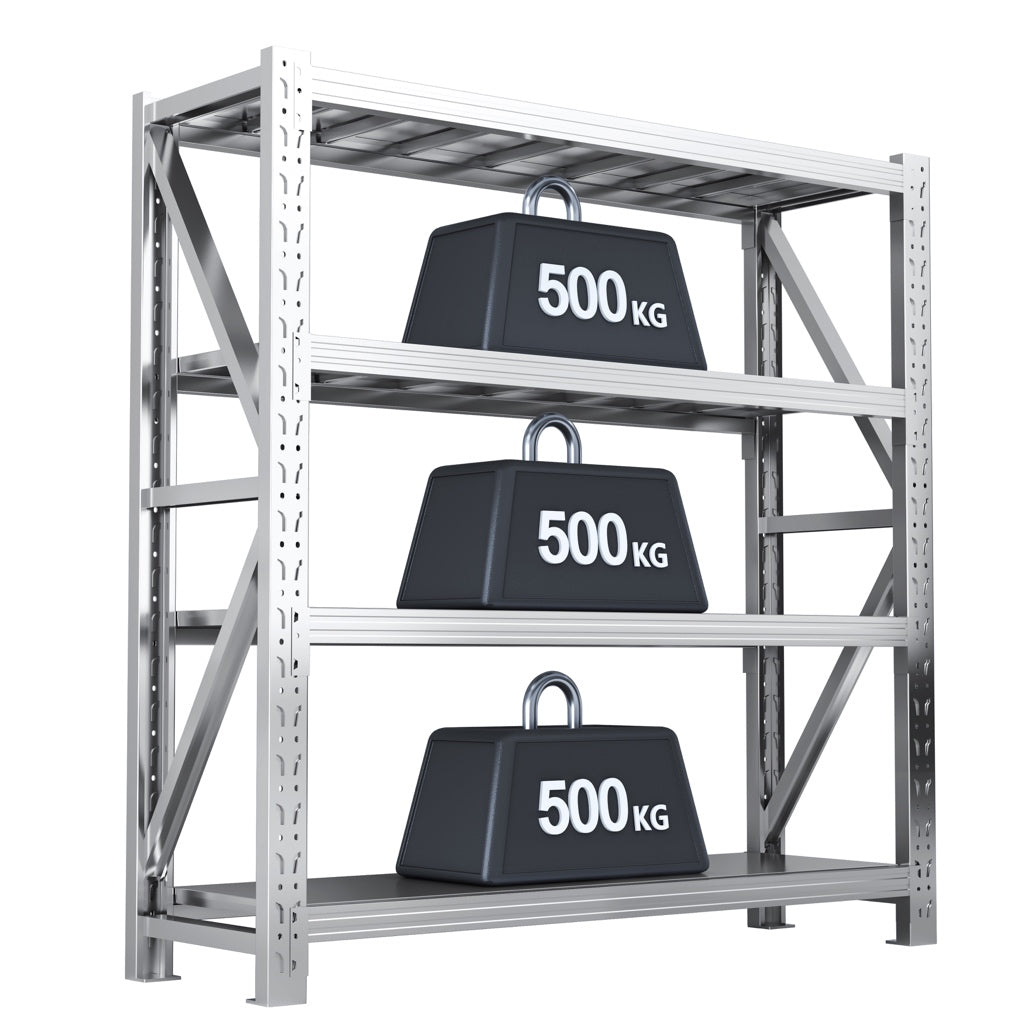 Stainless Steel Heavy‑Duty 3‑Tier Storage Rack | Industrial Metal Shelving Unit | 500 kg Per Shelf