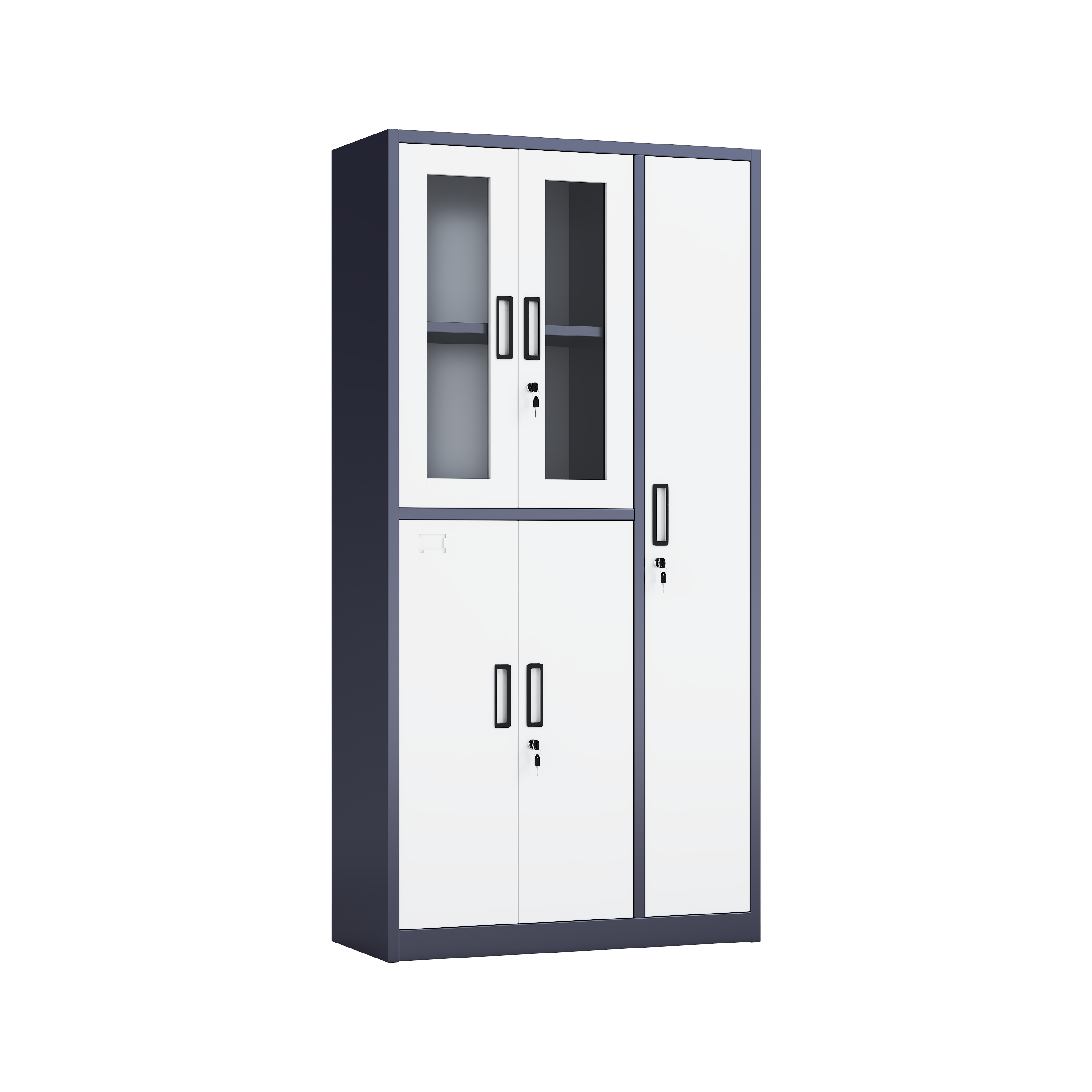 Steel Office Storage & Personal Locker Cabinet with Display Doors