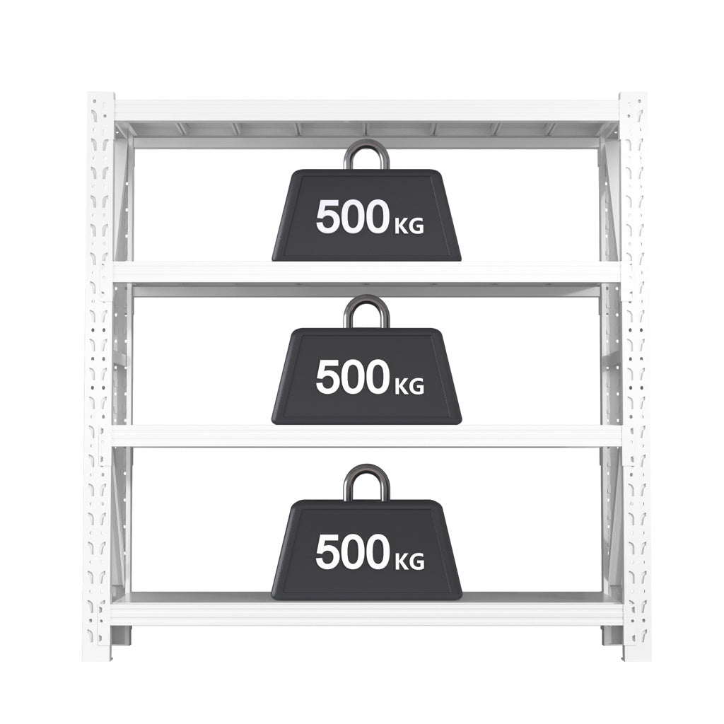 Commercial Grade Adjustable Steel Shelving Unit | Heavy-Duty Modular Storage Rack (Custom Size, Tiers & Color) | Light Grey Finish
