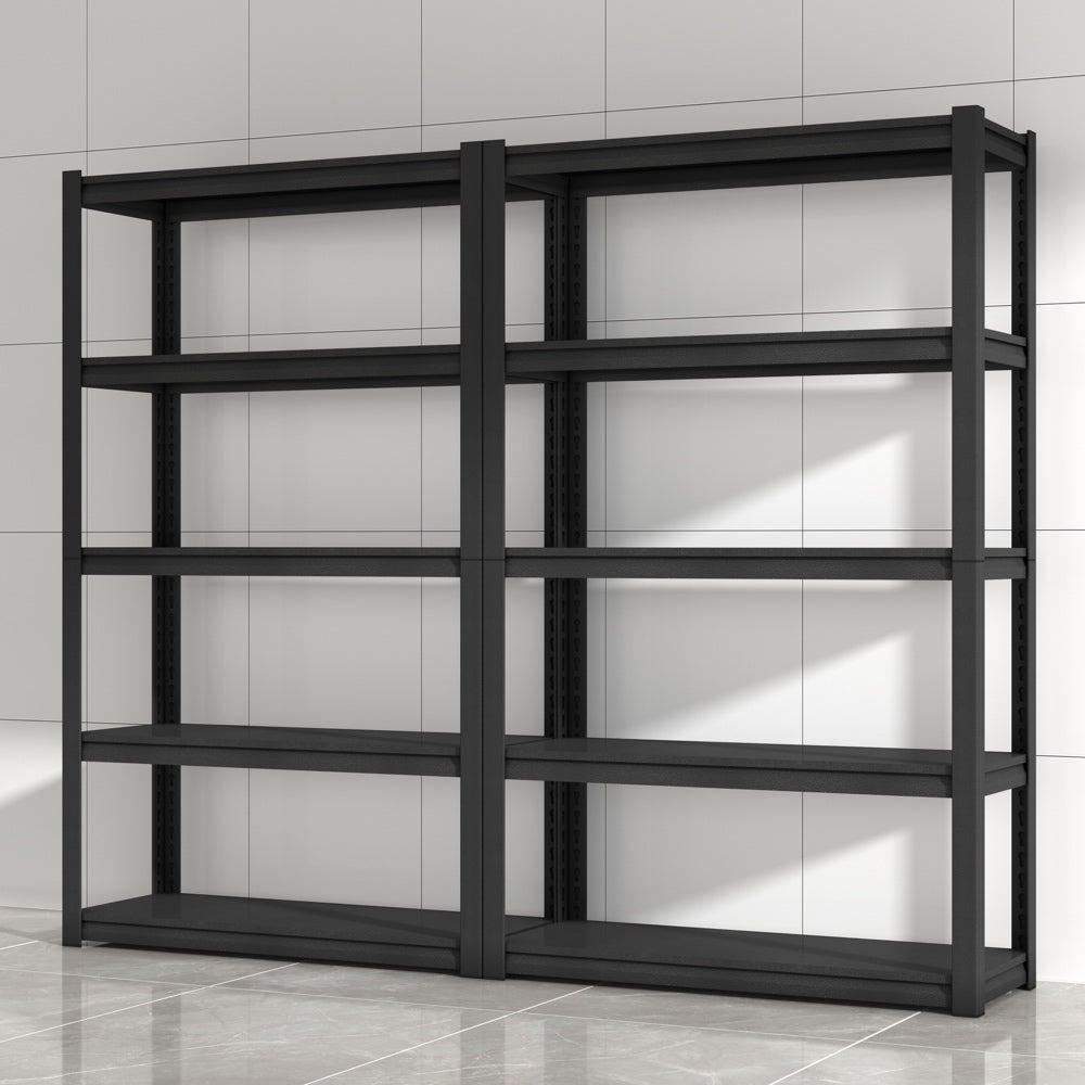 5-Tier Boltless Steel Shelving Unit - W1000 x D350 x H1600mm - Adjustable Storage Rack with Split Post Design (100kg Load)