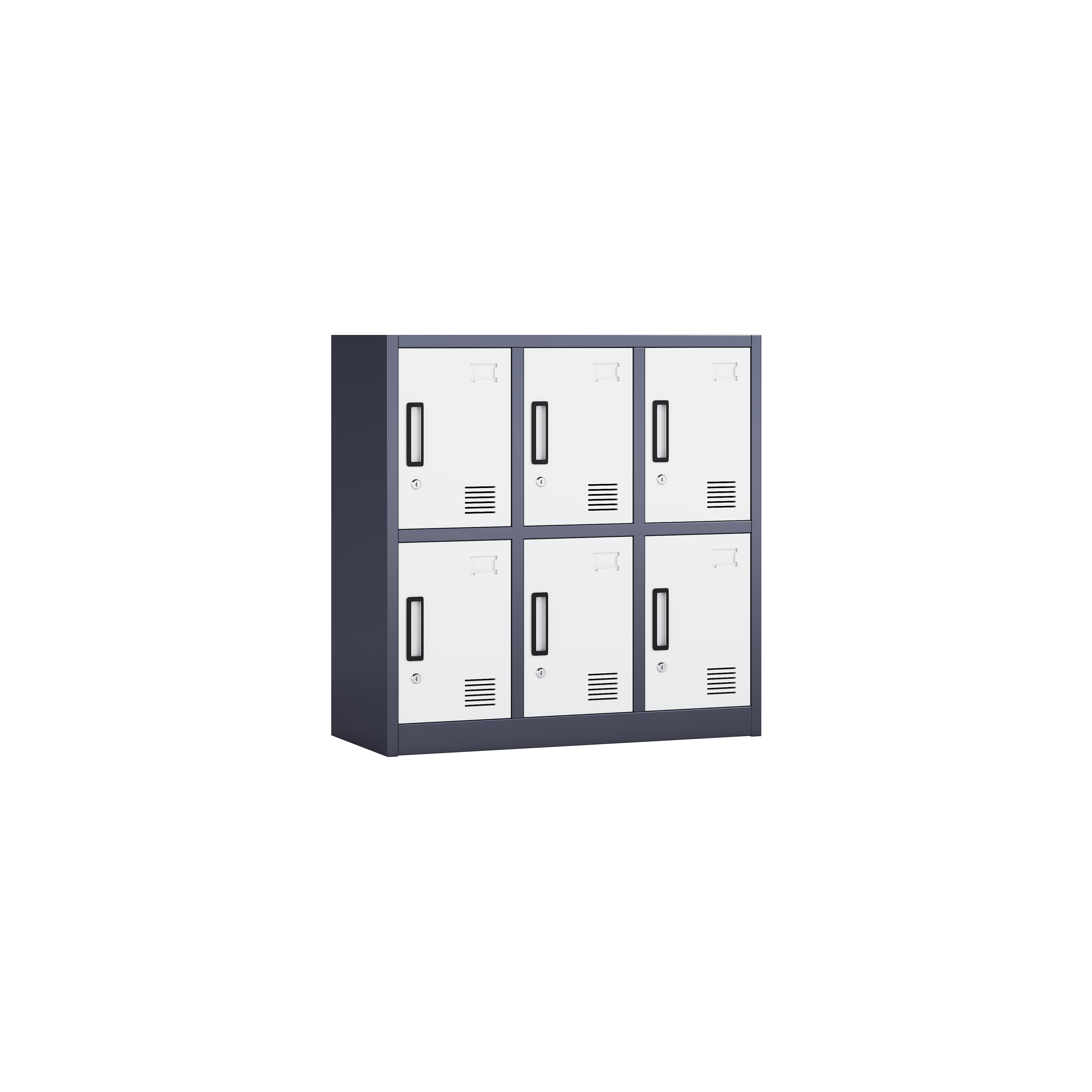 6-Door Steel Storage Locker Cabinet for Multi-User Use
